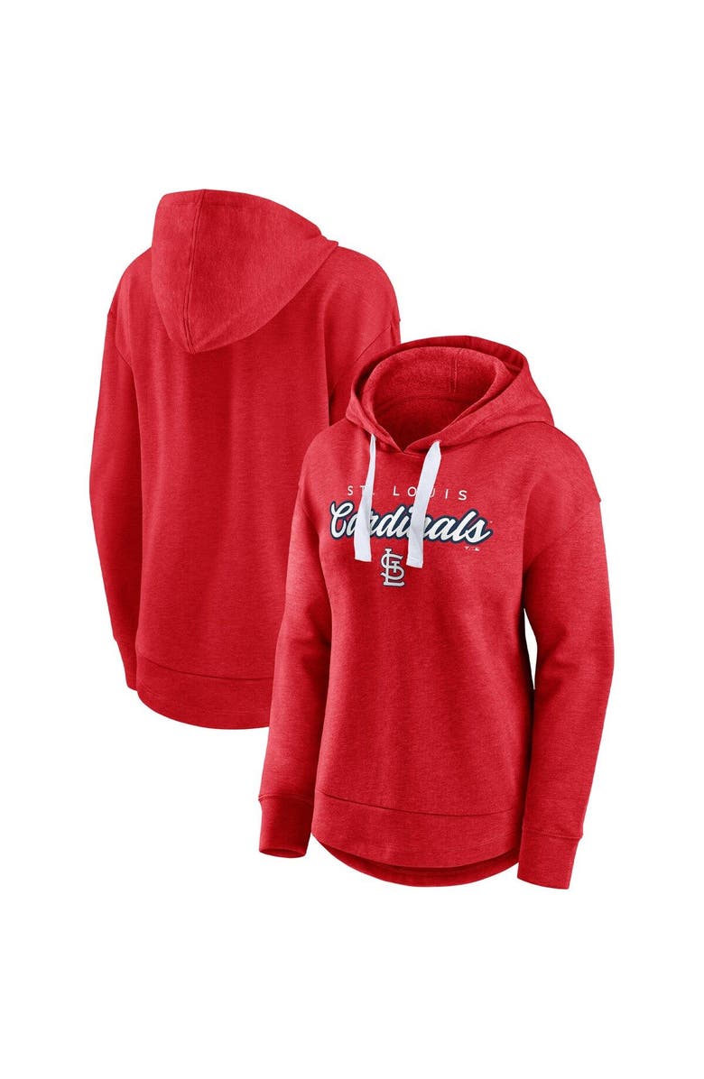FANATICS Women's Fanatics Branded Heather Red St. Louis Cardinals Set to Fly Pullover Hoodie, Main, color, Heather Red