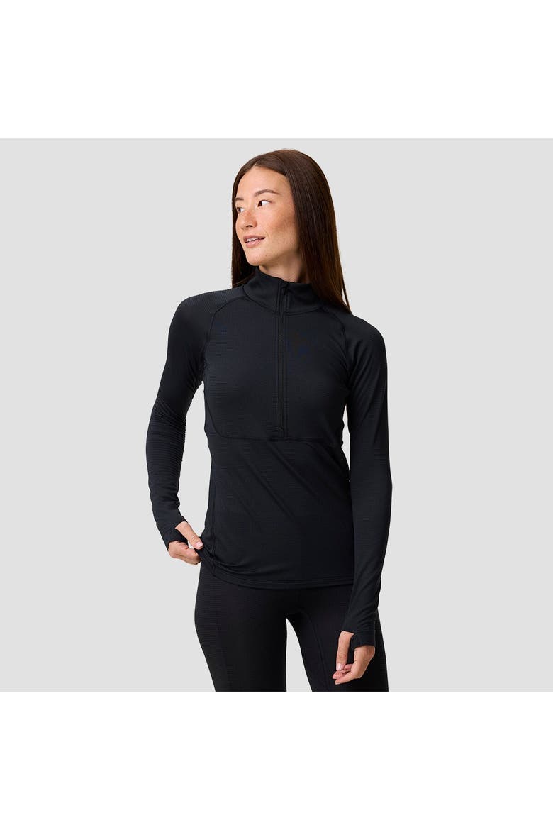 Pines Micrrid Ultra-Lt Baselayer 1/2-Zip Top - Women's, Main, color, Black
