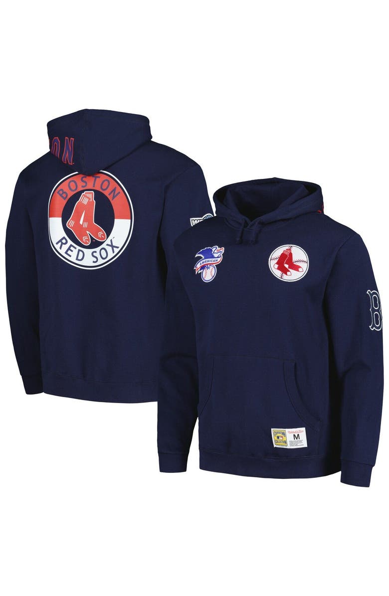 Mitchell & Ness Men's Mitchell & Ness Navy Boston Red Sox City Collection Pullover Hoodie, Main, color, Navy