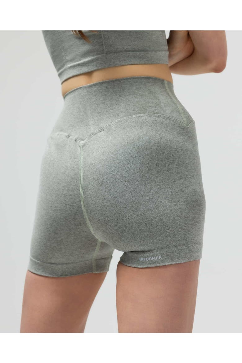 The Heather High-Waisted Short, Alternate, color, HEATHER OLIVE