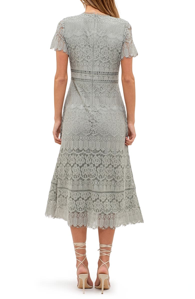 Scalloped Lace Midi Dress