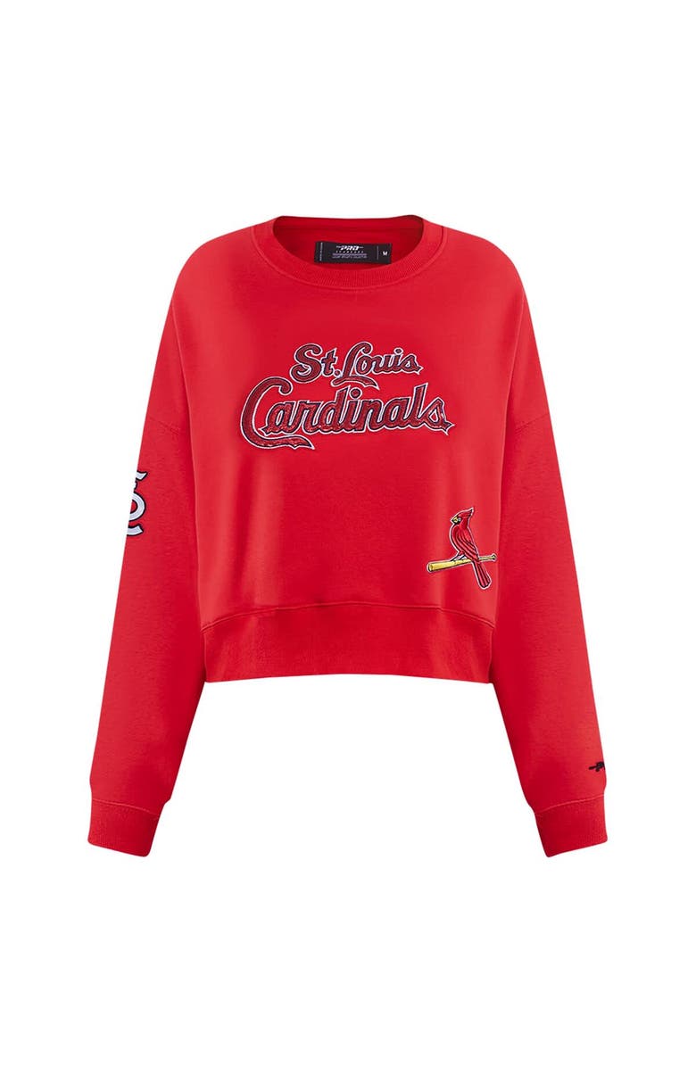 PRO STANDARD Women's Pro Standard  Red St. Louis Cardinals Game Day Classics Crewneck Pullover, Alternate, color, 
