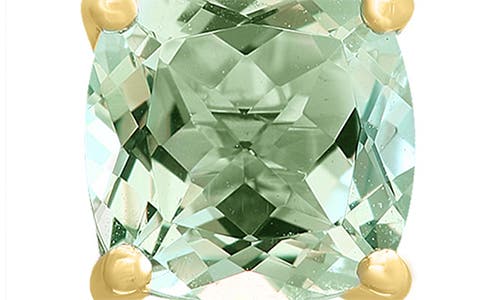 Effy 14k Yellow Gold Cushion Cut Green Quartz Stud Earrings In Green
