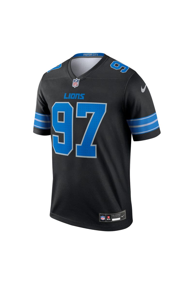 Men's Nike Aidan Hutchinson Black Detroit Lions Legend Jersey, Alternate, color, Black