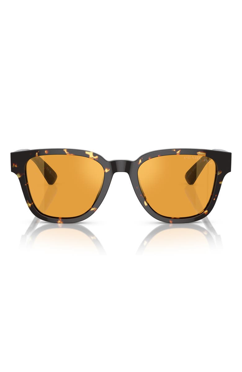 Prada 52mm Polarized Pillow Sunglasses, Main, color, 