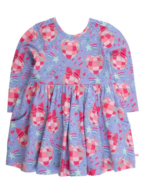 Rufflebutts Babies' Knit Long Sleeve Twirl Dress In Pink