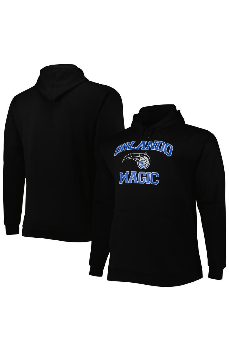 PROFILE Men's Black Orlando Magic Big & Tall Heart & Soul Pullover Hoodie, Main, color, Black