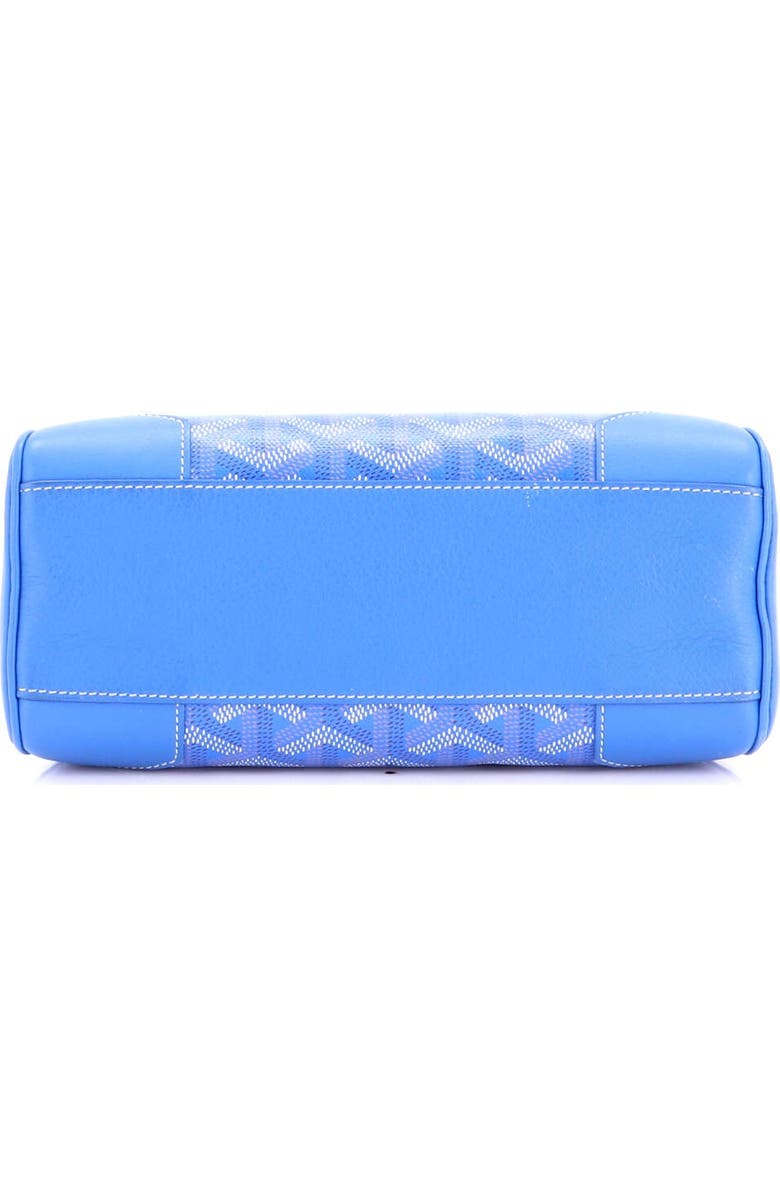 Pre-Owned Goyard Saigon Top Handle Bag Coated Canvas with Leather Mini, Alternate, color, Blue