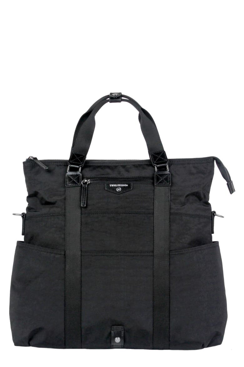 3-in-1 Foldover Diaper Tote, Main, color, BLACK