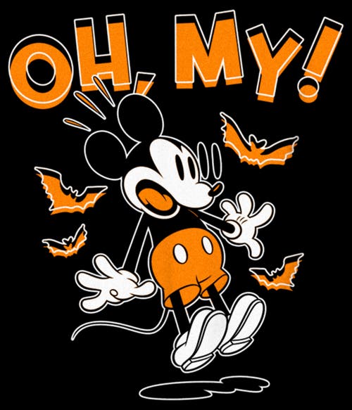 Mickey & Friends Boy's Mickey Halloween Oh My Graphic T-shirt In Black