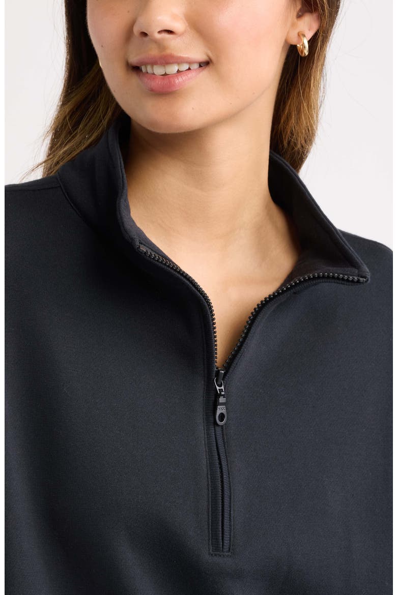 Half Zip Sweatshirt, Alternate, color, BLACK JET