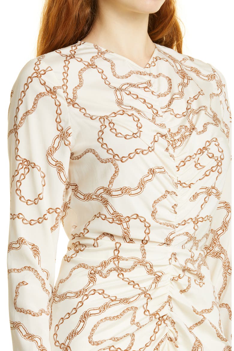 Kersey Silk Blend Dress, Alternate, color, ECRU MULTI
