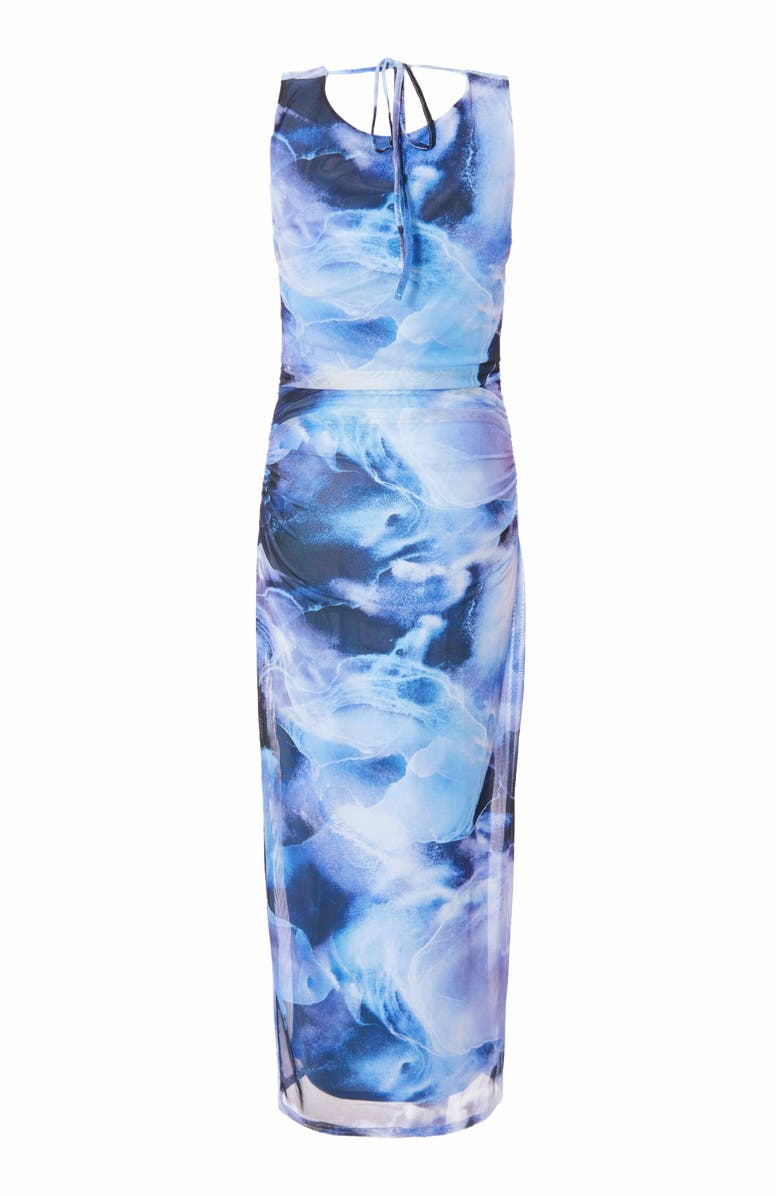 QUIZ Mesh Cowl Back Maxi Dress, Alternate, color, 