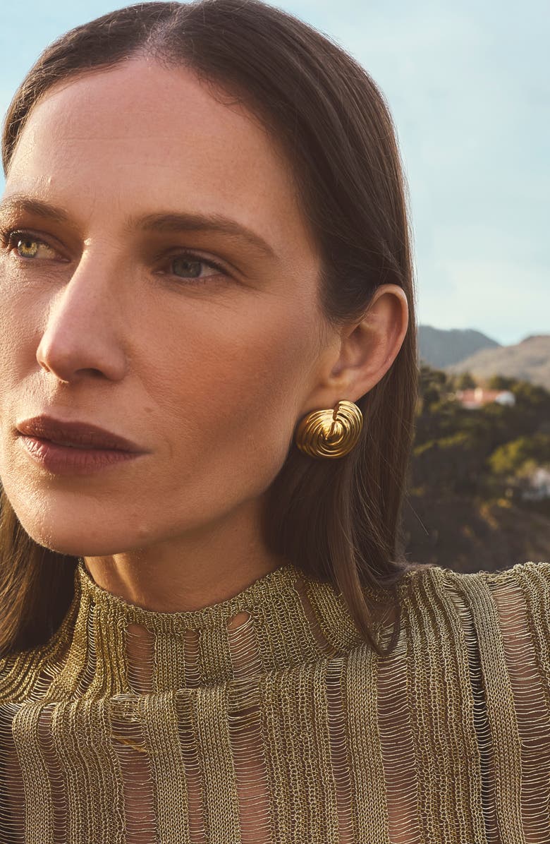 Missoma Spiral Dome Oversize Stud Earrings, Alternate, color, Gold