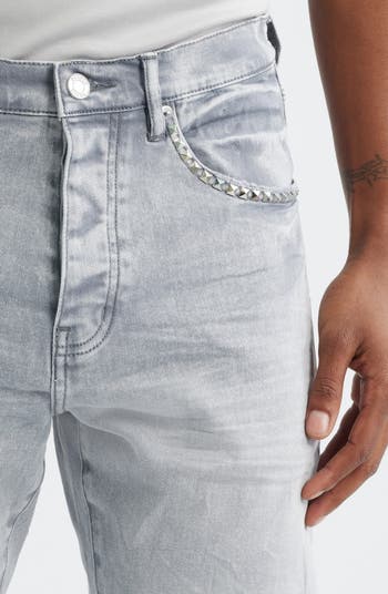 P005 Alloy Studs Slim Straight Jeans