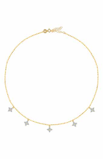 GABI RIELLE Cubic Zirconia Star Shaker Pendant Necklace