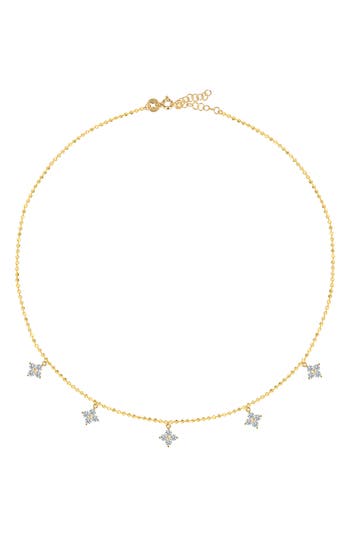 Gabi Rielle Cubic Zirconia Star Shaker Pendant Necklace In Gold