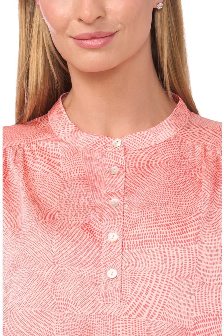 Geo Print Woven Shirt, Alternate, color, GRENADINE