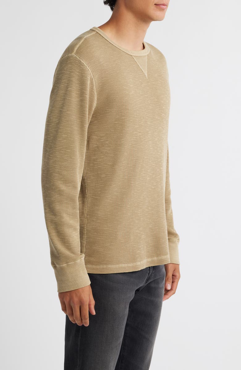 Treasure & Bond Thermal Waffle Slub Knit Long Sleeve T-Shirt, Alternate, color, Tan Kelp