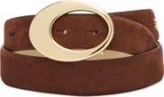 Steve Madden Faux Suede Organic Buckle Belt