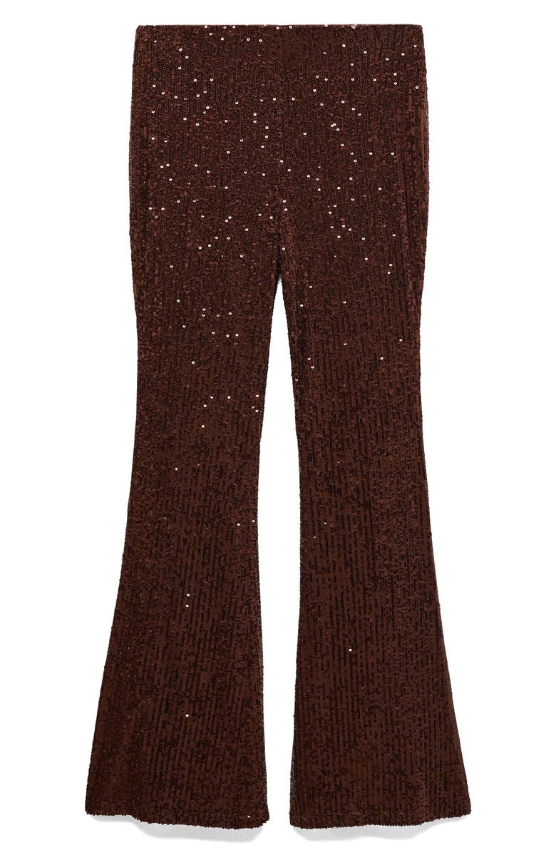 MANGO Sequin Flare Leg Pants, Main, color,
