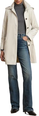 Lauren Ralph Lauren Balmacaan Hooded Raincoat