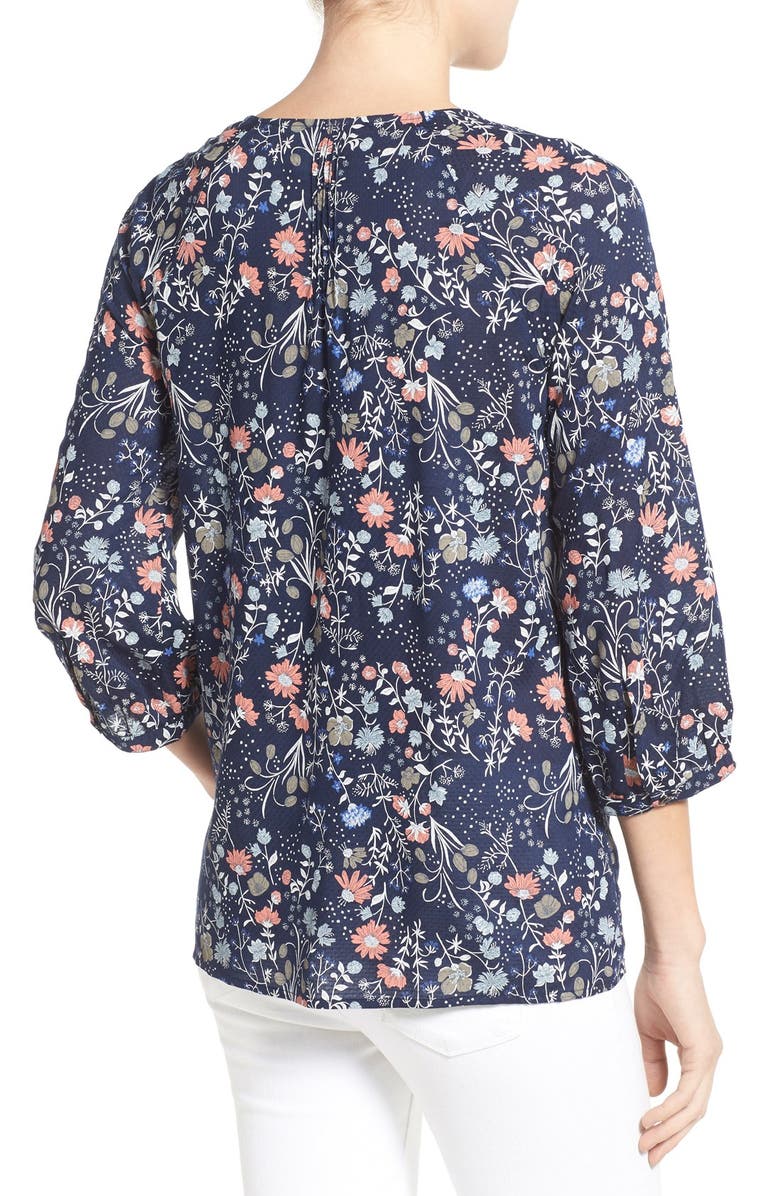 Caslon<sup>®</sup> Print Split Neck Peasant Top, Alternate, color, 