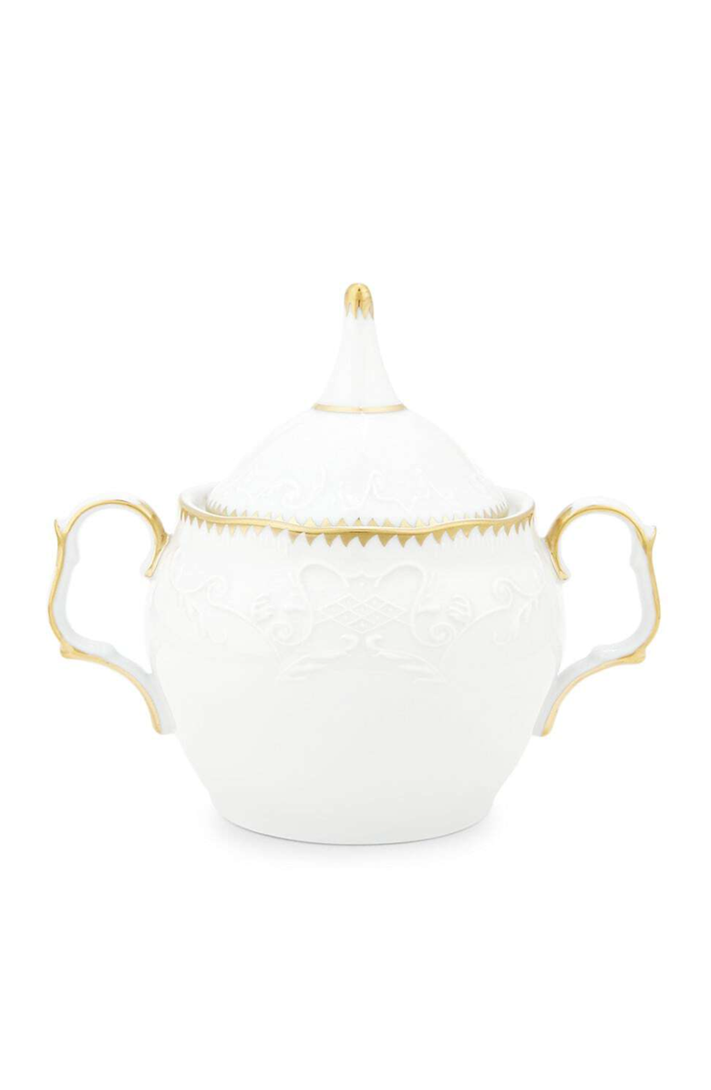Anna Weatherley Simply Anna Gold Sugar Dish, Main, color, White/Gold