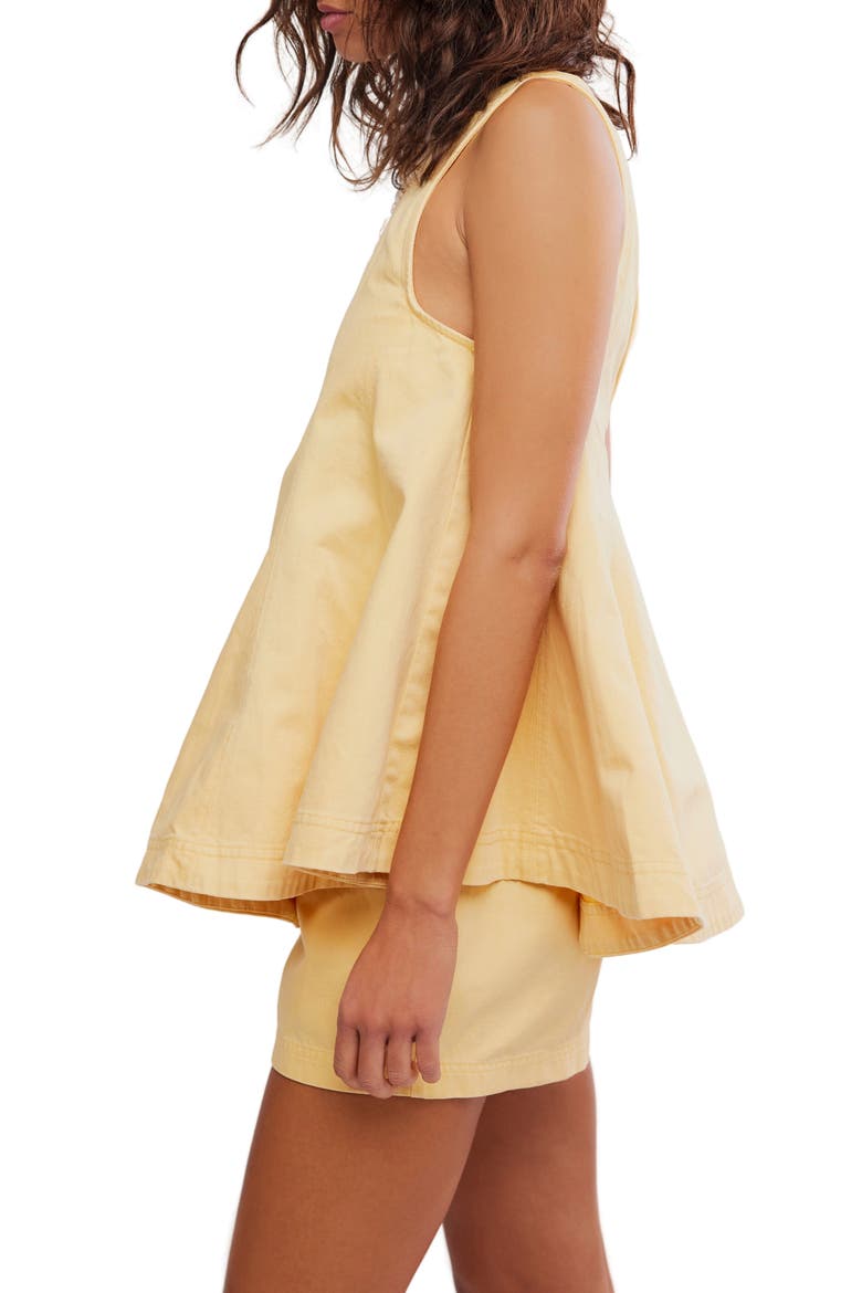 Cassius Denim Tunic Top & Shorts Set, Alternate, color, APPRICOT GELATO