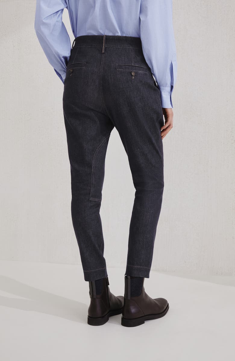 Brunello Cucinelli Equestrian trousers, Alternate, color, Dark Denim