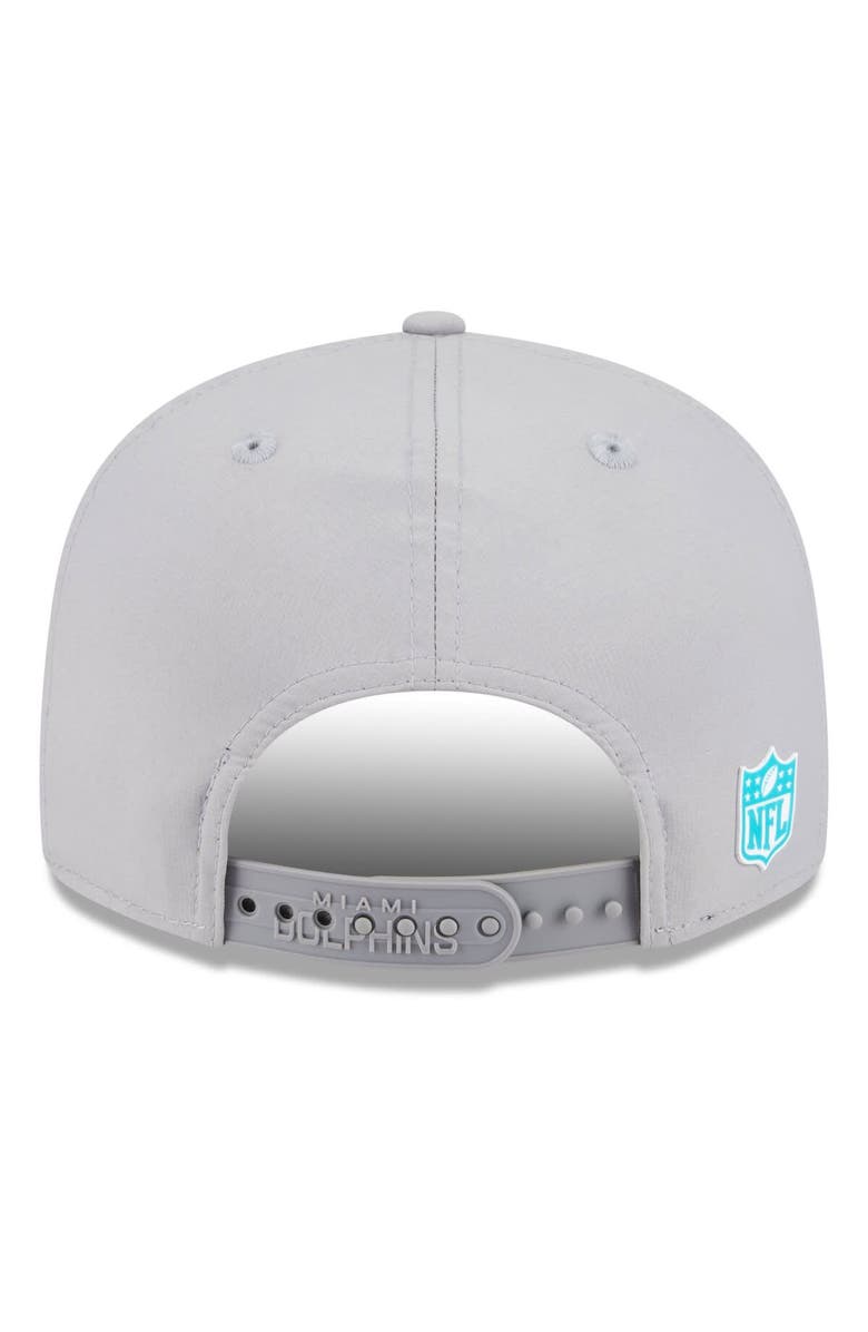 New Era Men's New Era Gray Miami Dolphins 2025 Sideline Split Panel 9FIFTY Snapback Hat, Alternate, color, Gray