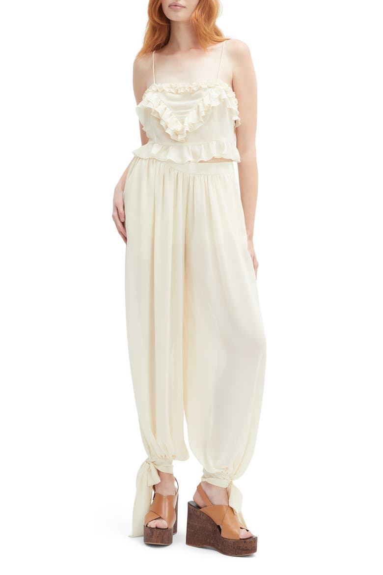 Alire Ruffle Crop Camisole, Alternate, color, SOFT BEIGE