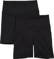 Set of 2 Lux High Waist Bike Shorts