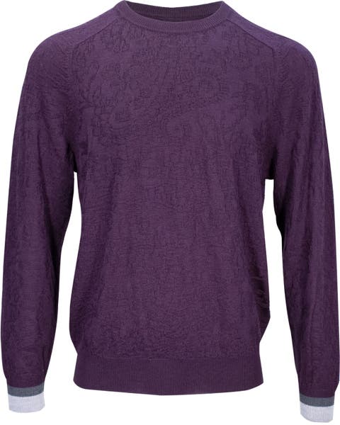 Colin Jacquard Merino Wool Paisley Sweater
