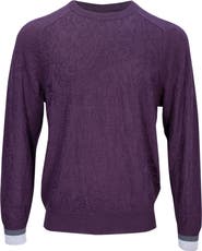 Lords of Harlech Colin Jacquard Merino Wool Paisley Sweater