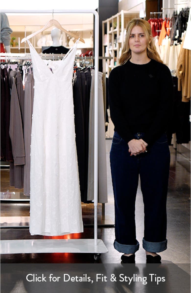 Ford Floral Embroidered A-Line Maxi Dress, sales video thumbnail