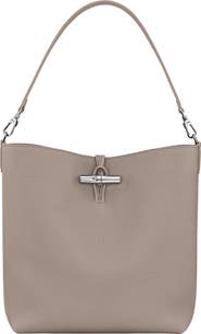 Longchamp Medium Le Roseau Leather Hobo Bag