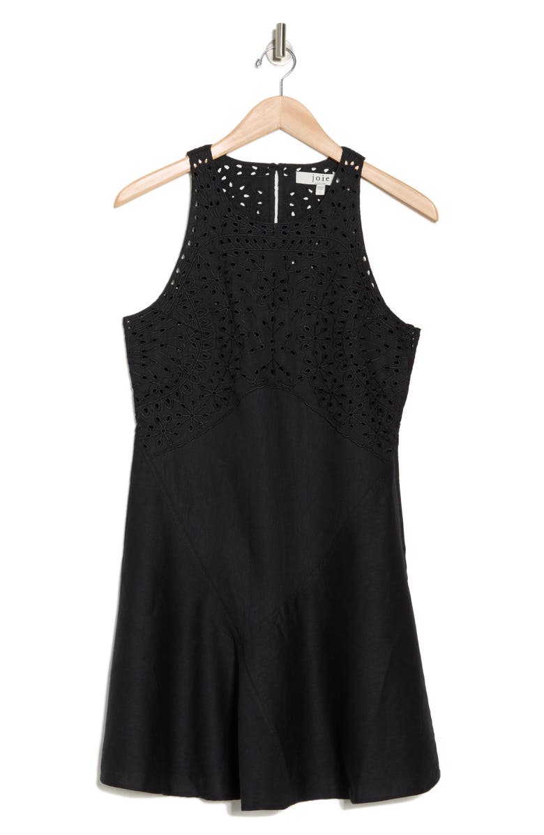 Joie Henri Broderie Anglaise Dress, Alternate, color, Caviar