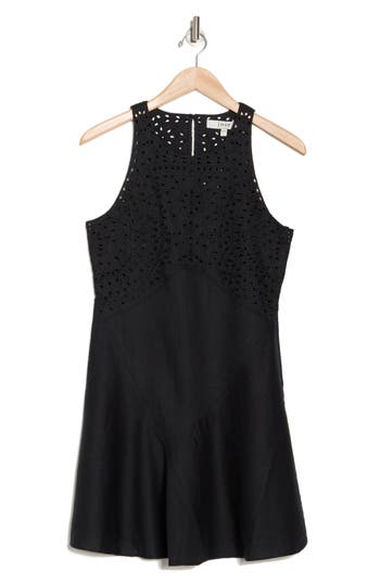 Joie Henri Broderie Anglaise Dress In Black