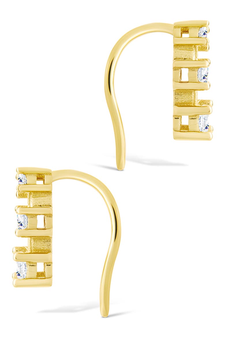 Cubic Zirconia Mini Ear Crawlers, Alternate, color, GOLD