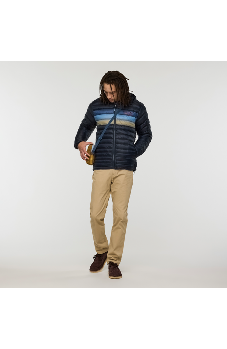 Cotopaxi Fuego Down Hooded Jacket - Men's, Alternate, color, Carbon Stripes