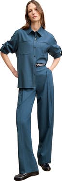 M.M.LaFleur Russell Button Down - Washable Wool Twill