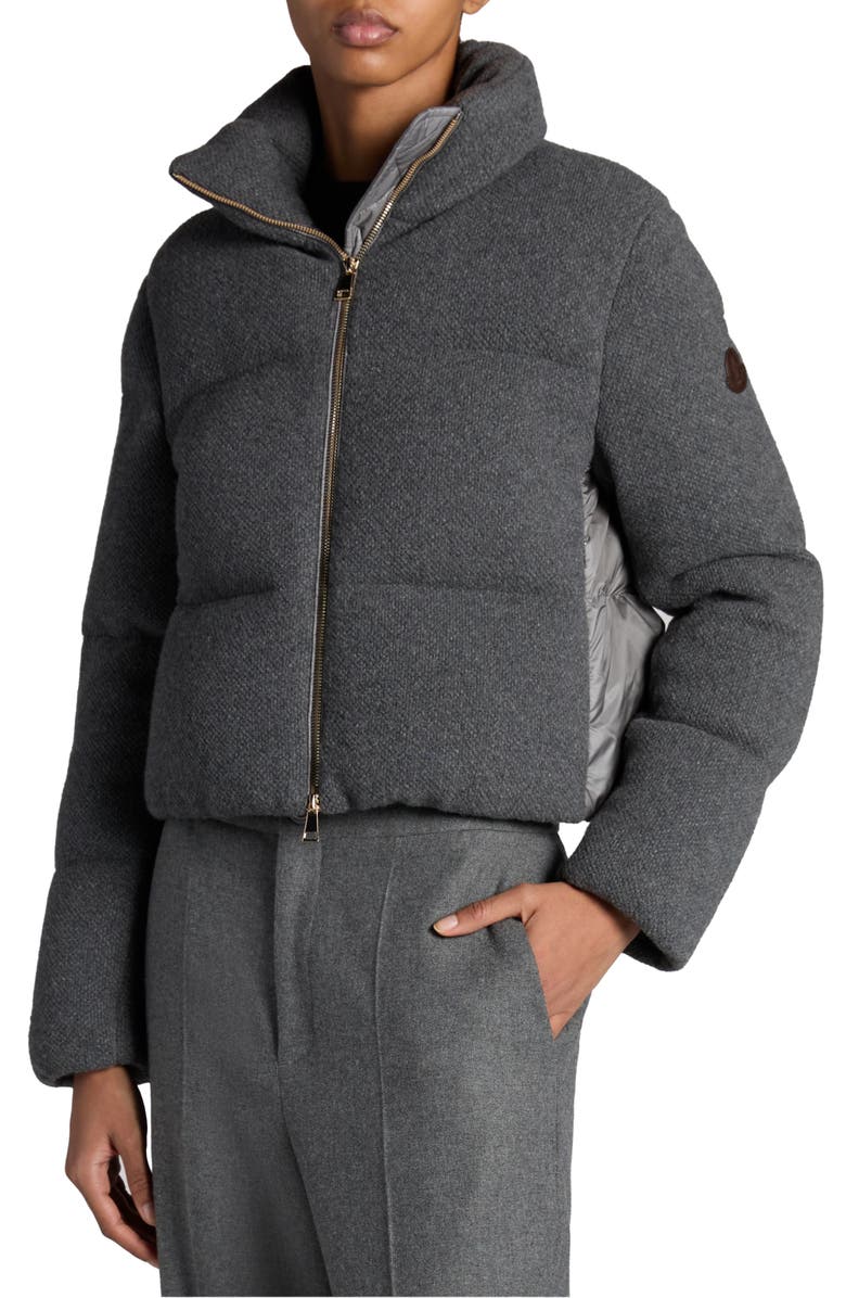 Moncler Breze Cashmere & Nylon Puffer Jacket, Alternate, color, 