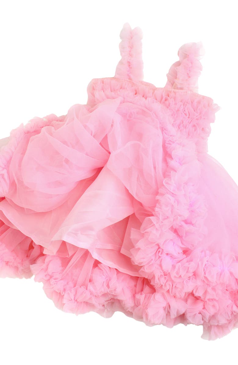 RuffleButts Ruffled Pettidress, Alternate, color, Pink