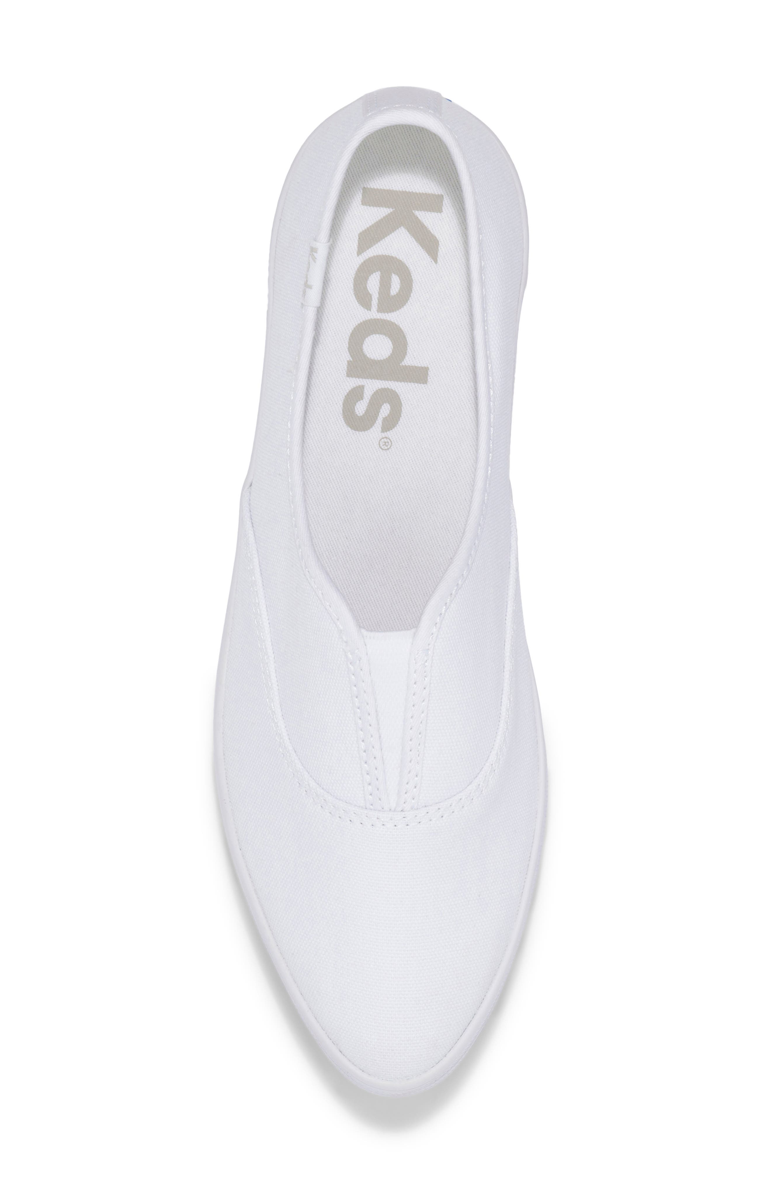 Keds<sup
®</sup
 Point Platform Slip-On Sneaker, Alternate, color, White Canvas