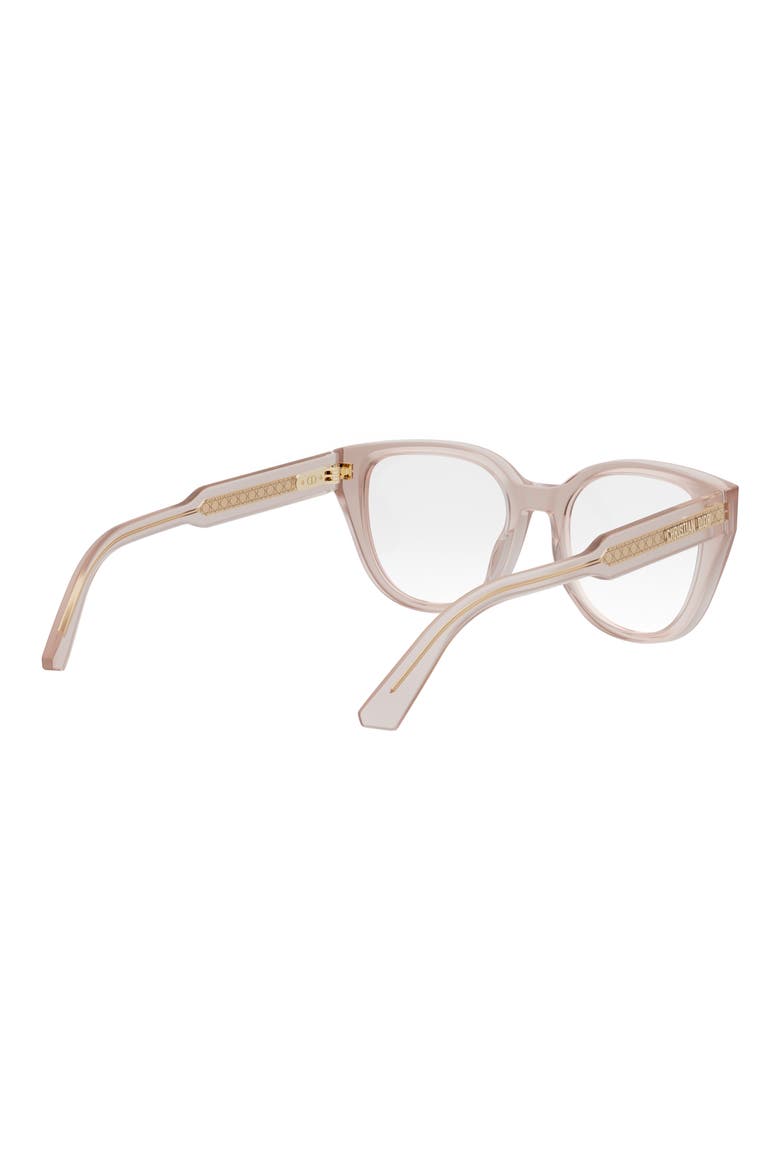 'DiorPrismeO B1I 52mm Butterfly Eyeglasses, Alternate, color, SHINY PINK