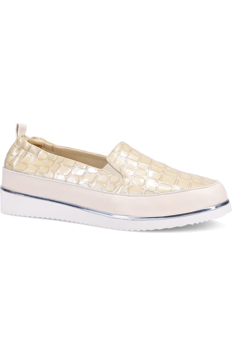 Ron White Nellaya Avara Croc Embossed Sneaker, Main, color, Oyster