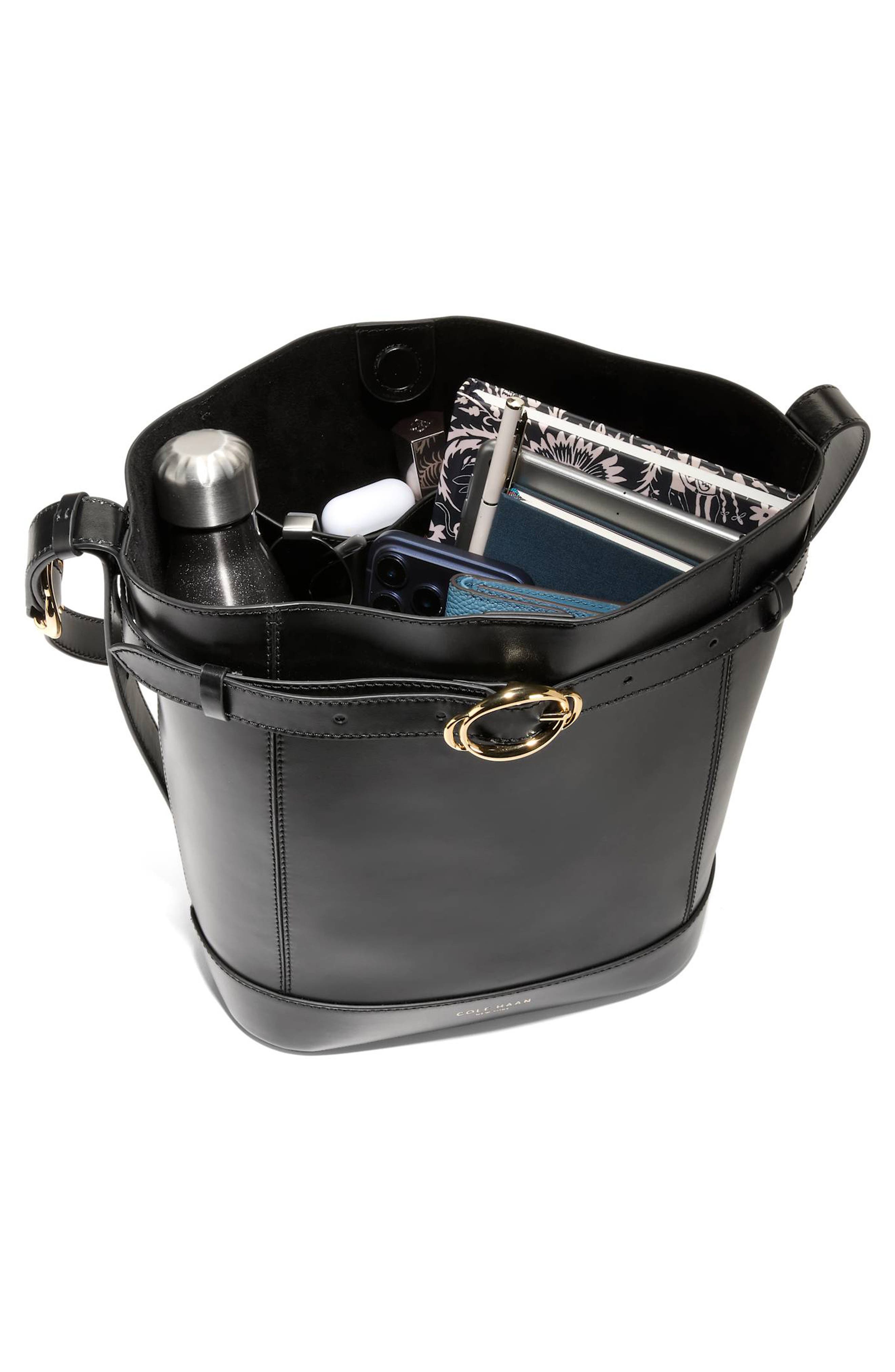 Cole Haan Alexandria Leather Bucket Bag, Alternate, color, 