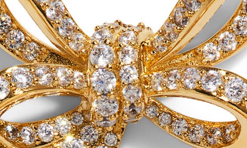 Nadri Le Bisou Pavé Bow Earrings In Gold