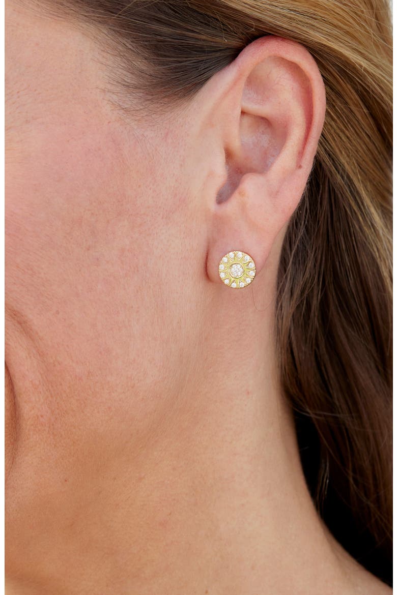 18k Gold Plated Reversible Mother of Pearl Jacket Earrings, Alternate, color, YELLOW